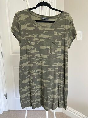 Sanctuary Olive Camo Midi Dress